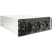 Inter-Tech 4F28 Rack Zwart, Zilver