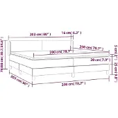 vidaXL Boxspring met matras fluweel donkergroen 200x200 cm