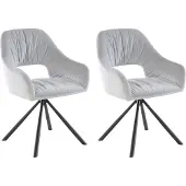 Notio Living Adele-Eetkamerstoel - Set van 2 - Lichtgrijs