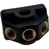 KLASEBO Perslucht Wandcontactdoos - 4-voudige Verdeler met 1/2" Draad