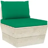 vidaXL Palletkussens 2 st stof groen