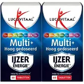 Lucovitaal 2x Multi Ijzer Energie Hoog Gedoseerd 60 Tabletten