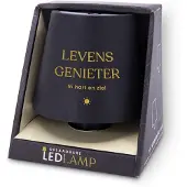 Miko Oplaadbare Led Tafellamp - fleslamp - met tekst - Levensgenieter