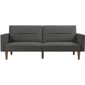 DOMUS Slaapbank-Channel-Tufted - 3-zits - Grijs Linnen