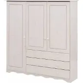 Loft 24 Minik-Linnenkast - 3-deurs 3-laden - Wit