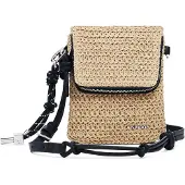 Desigual Telefoontasje Mone Logo Raffia Phone Bag Natural Beige