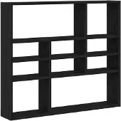 vidaXL Wandschap 90x16x78 cm bewerkt hout zwart eikenkleur