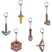Minecraft Metal Pack Of Keychain 6 Units Veelkleurig Kinderen