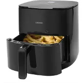 Blokker Airfryer XL 5 Liter Zwart - Heteluchtfriteuse Dubbel Verwarmingselement - Incl. 60 min Timer - 8 Automatische Programma's - Vaatwasserbestendige Onderdelen - Cool Touch Behuizing - BPA Vrij