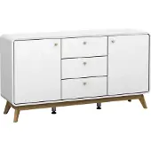 Loft 24 Cassie-Dressoir Wit Spaanplaat/MDF Folied wit/wit