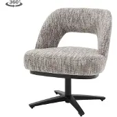 Tower Living - Caldes lounge draaistoel - wit/grijs