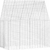 vidaXL Konijnenkooi Zilver 200 x 100 x 210 cm Gegevens staal