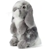 Living Nature - Knuffel - Konijn - Hangoorkonijn - Grijs - 21 cm