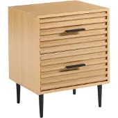 Beliani KEITH - Nachtkastje - Lichtbruin - MDF