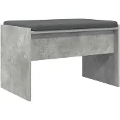 vidaXL Hallenbank met kussen Beton Grijs 63 x 38 x 40 cm