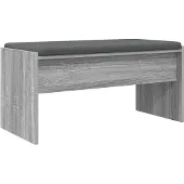 vidaXL Hallenbank met kussen Grijs Sonoma 83 x 38 x 40 cm
