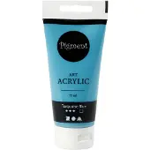 Packlinq Acryl Verf, semi-glanzend, dekkend, turquoise blue, 75 ml/ 1 fles