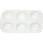Packlinq Palet, Rechthoekig palet met 6 vakken, afm 13x8,5 cm, wit, 1 stuk