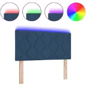 vidaXL LED Hoofdbord Blauw Stof