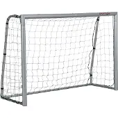 SPORTNOW -Fußballtor-PE, Stahl--240L x 85B x 160H cm-Grau