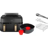 Philips 5000 Series Dual Basket NA552/00 + Dubbellaagse kookset + Bakmeesterset