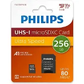 Philips Micro SDXC geheugenkaart / class 10 / UHS-I / A1 / inclusief adapter (256GB)