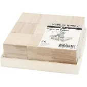 Packlinq Houten blokken, afm 4x4x4 cm, 9 stuk/ 1 doos