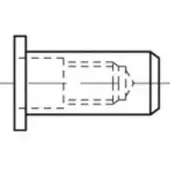 Toolcraft TO-5455269 Popmoer M5 500 stuk(s)