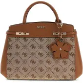 GUESS Handtas 'Satchel Bag Latte Logo' lichtbruin