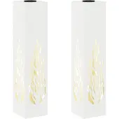 vidaXL Zonnepaneel LED straatlamp, 2 stuks, warm wit licht, 18 x 18 x 80 cm