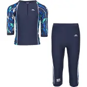 Trespass Smiley Uv Junior Wetsuit Met Lange Mouwen En Rits Aan De Voorkant