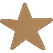 Packlinq Ster, d: 17 cm, dikte 0,55 mm, naturel, 4stuks
