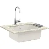 vidaXL Wasbak 80% Kwarts en 20% Hars 530 x 460 mm Wit