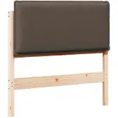 vidaXL Gestoffeerd hoofdbord Natuurlijk en Licht Grijs 75 cm