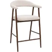 Giga Meubel Barkruk Mila Beige/Walnoot 75cm