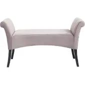 Kare design - Bankje Motley - Zilvergrijs Fluweel