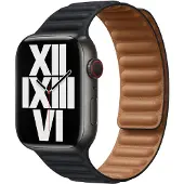Apple Watch 38/40/41 mm Leather Link Horlogeband Middernacht - Medium/Large
