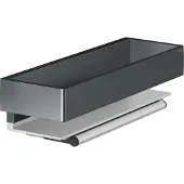 Keuco Edition 11 - Planchet met glaswisser, lengte 30 cm, zwart chroom geborsteld 11159130000