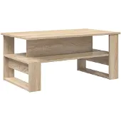 vidaXL Salontafel Sonoma Eik 90 x 50 x 40 cm Bewerkt hout