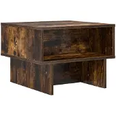 vidaXL Salontafel Rook Eiken 48 x 46 x 35 cm Bewerkt hout