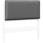 vidaXL Gestoffeerd hoofdbord met hoofdeinde Wit en Lichtgrijs 80 cm