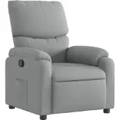 vidaXL Fauteuil verstelbaar stof lichtgrijs