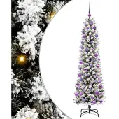 vidaXL Kunstkerstboom Wit 180 cm PVC en Metaal en Plastic