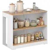 HOMCOM bartafel - spaanplaat - 113x60x90cm - wit