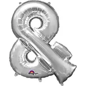 Amscan - Enorme zilverkleurige + ballon - Decoratie > Ballonnen