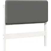 vidaXL Gestoffeerd hoofdbord met hoofdeinde Wit en Lichtgrijs 80 cm