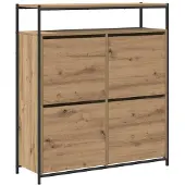 vidaXL Schoenenkast 100 x 34 x 112 cm Bewerkt hout Artisan Eiken