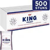 King Pepermunt snoep per stuk verpakt in doos - Verfrisser mint smaak - 500 pepermuntjes à 2g