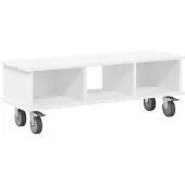 vidaXL TV Stand 100 x 35 x 35 cm Wit Bewerkt hout