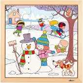 Educo Seizoenspuzzel - winter (9 stukjes) - - Educatief speelgoed